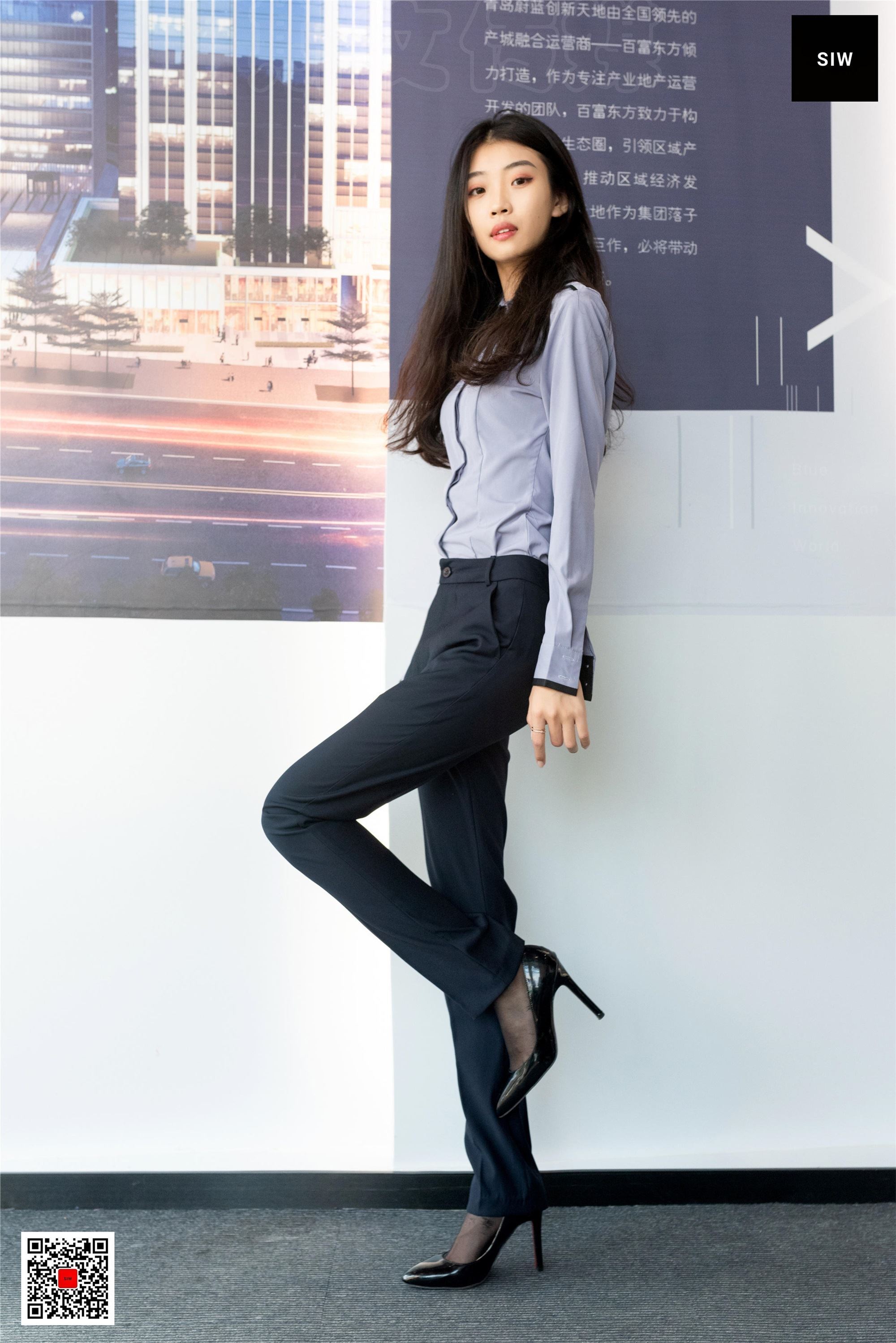 SIW斯文传媒 089 蓉儿 女总裁职业白领制服衬衣长裤工装